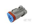 Deutsch DT 3 Way Gray J1939 Terminating Plug Connector with 120 Ohm Resistor, Pack of 1000 pieces